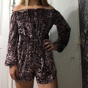 Urban Outfitters Velvet Romper